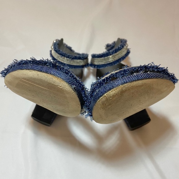 Stuart Weitzman Denim Chaingang Sandals - Picture 14 of 15